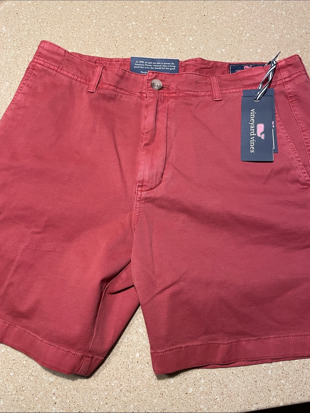 Vineyard Vines Men's Brick Red Flat Front Shorts